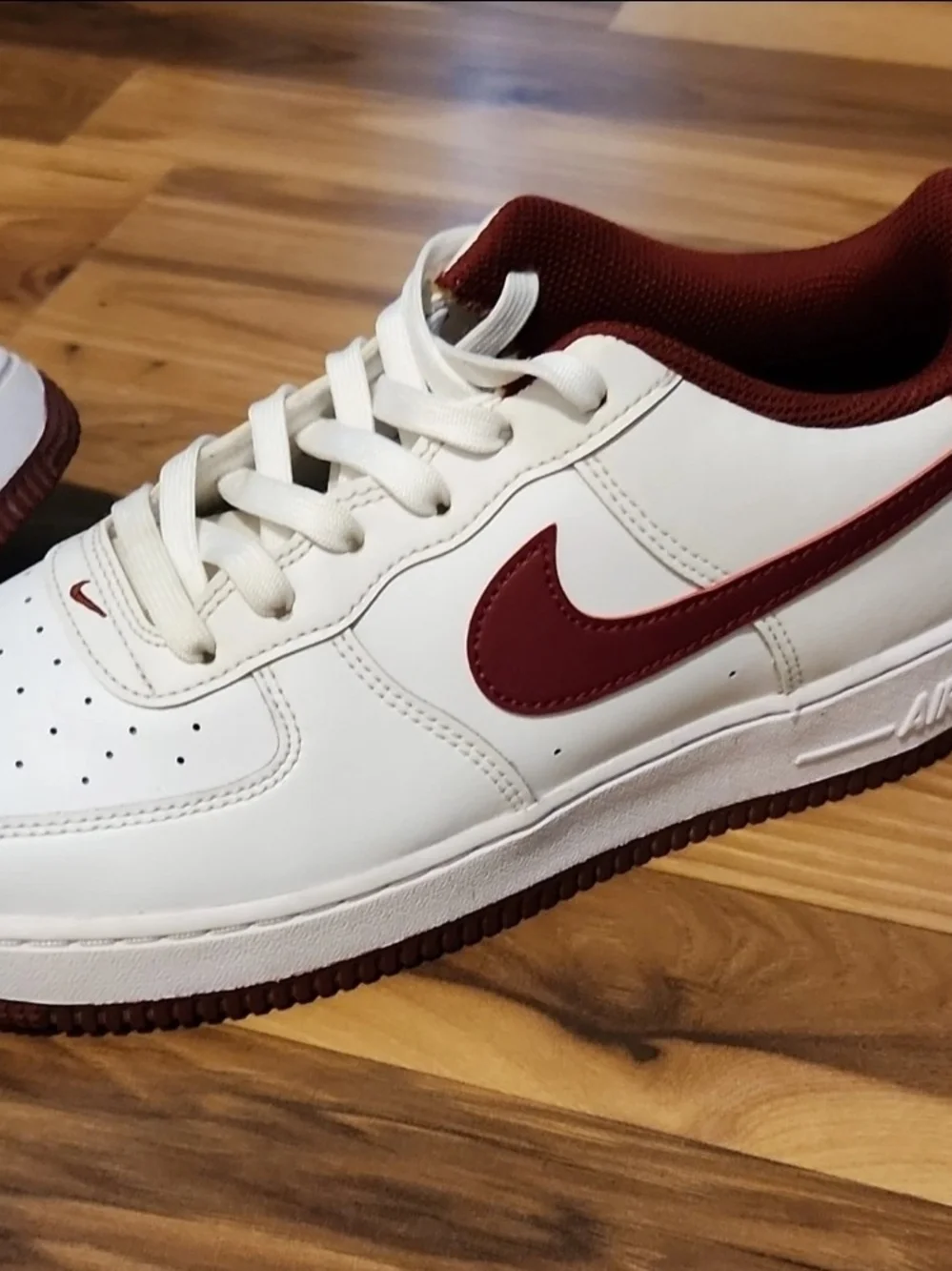 Size 7 Youth Nike Air Force 1 GS 'White Team Red'  No Box Used